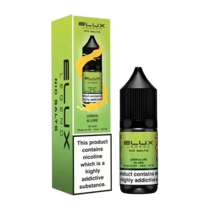 Elux Legend Nic Salt E-Liquid 10mg 20mg Lemon & Lime – Pack Of 10x 10ml - Nicotine Strength#10 mg>20 mg