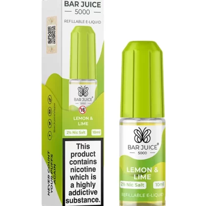 Lemon & Lime Nic Salt E-Liquid - Bar Juice 5000 - 10mg - PG 60%