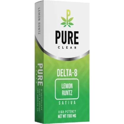 Pure Clear Lemon Runtz Delta-8 1G Cartridge - Ejuicewarehouse
