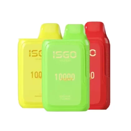 Isgo Bar Disposable 10000 Puffs - FLAVORS#STRAWBERRY GRAPE ICE - 5%>LUSH ICE>MINT>PEACH MANGO WATERMELON>STRAWBERRY MANGO>LYCHEE RASPBERRY>MANGO PEACH>PEACH BERRY ICE (5E2488)