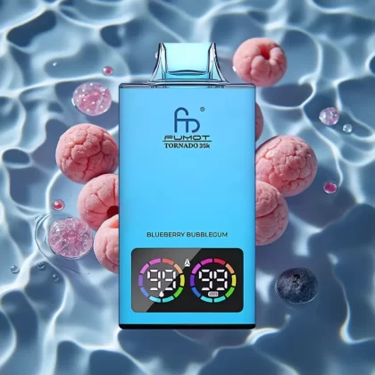 Fumot Tornado 35K Disposable Vape Blueberry Bubblegum – 15ml E-juice, 700mAh Battery, Dual Mesh Coil, USB-C Fast Charging