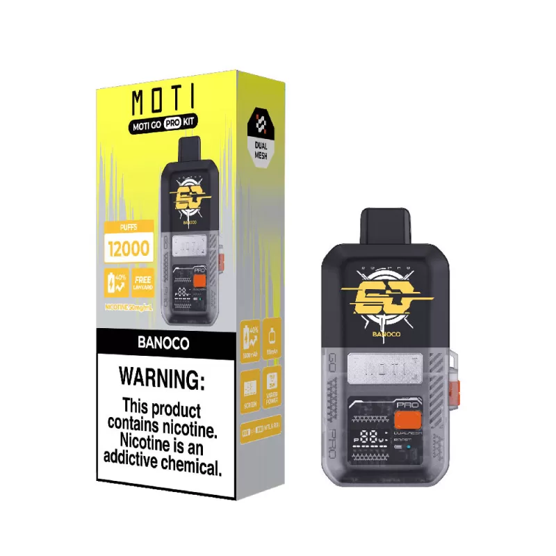 MOTI Go Pro Kit Disposable Device – 12000 Puffs - Clear - Image 2