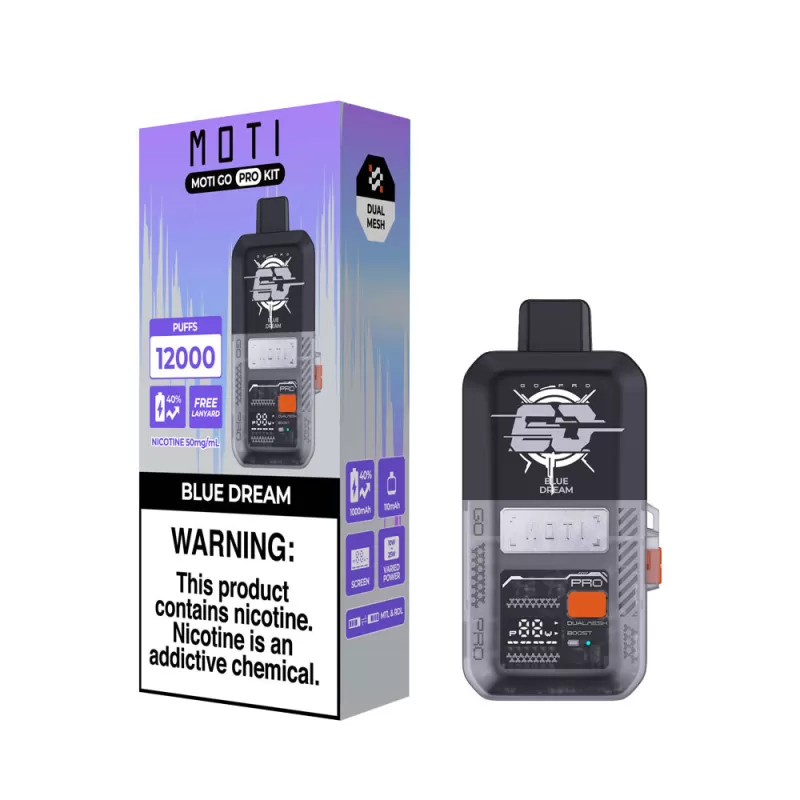 MOTI Go Pro Kit Disposable Device – 12000 Puffs - Clear - Image 3
