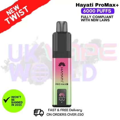 Strawberry Kiwi Hayati Pro Max Plus 6000Puff Kit