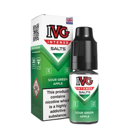 Sour Green Apple Nic Salts E-Liquid Intense Salts Series by IVG (10ml) - 20mg