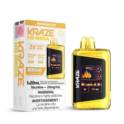 Kraze HD Mega Banana Ice (20K Puffs) Disposable Vape