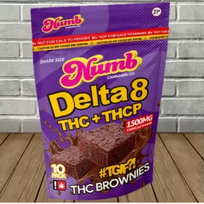 Numb Cannabis Co Delta 8 + THCP Brownies 1500mg