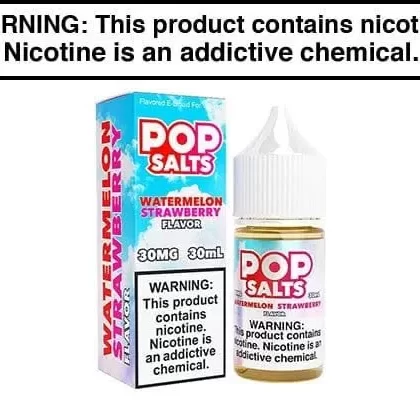 WATERMELON STRAWBERRY BY POP SALTS 30ML - Vapejuice