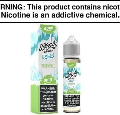 SOUR APPLE ICED BY HI-DRIP CLASSICS 60ML - Vapejuice