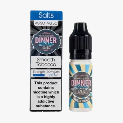 Smooth Tobacco Nic Salt E-Liquid by Dinner Lady - 10 Pack - 20mg