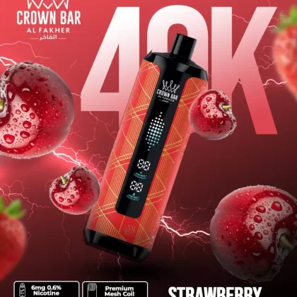 Al Fakher Crown Bar Mega Max 40K - Strawberry Cherry - Crownbar Vape