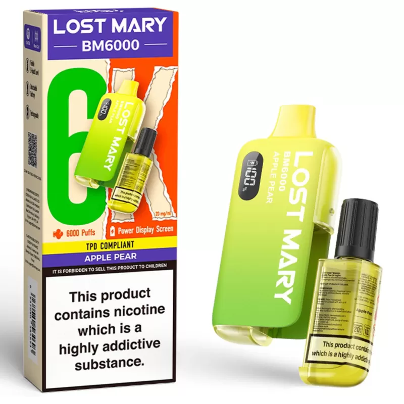 Lost Mary BM6000 Prefilled Vape KIT 10mg - Miami Mint - Image 3