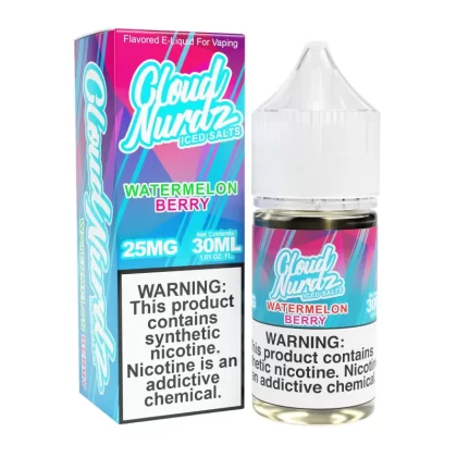 Cloud Nurdz Watermelon Berry Iced 30ml TF Nic Salt Vape Juice - Eightvape