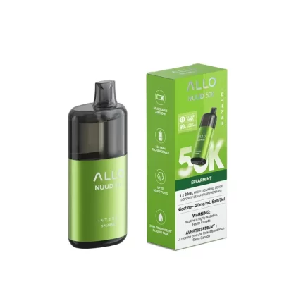 Allo NUUD Spearmint 50K Intense Disposable Vape - STRENGTH#20MG>20MG (ONT-TAX)
