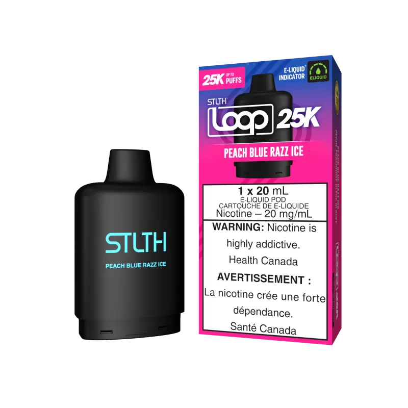 STLTH LOOP 25K Pod Pack - Peach Blue Razz Ice - 20 mg/mL (wholeseller) - Excise ON, 20 mg/mL - ON (E6595C)