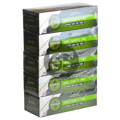 Shargio Filter Tubes King Size Green (Menthol) 5 Cartons of 200