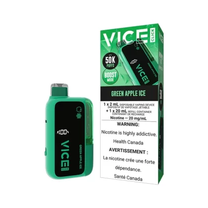 Vice Click Disposable Vape – 50,000 Puffs – Green Apple Ice