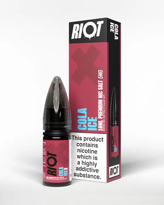 Cola Ice Nic Salt E-Liquid - Riot X - 10mg - PG 50% - Image 2
