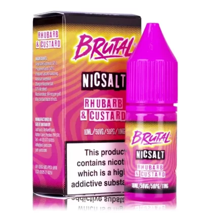 Rhubarb And Custard By Brutal Salt 10ml - Nicotine Strength#11mg (Salt)>20mg (Salt)