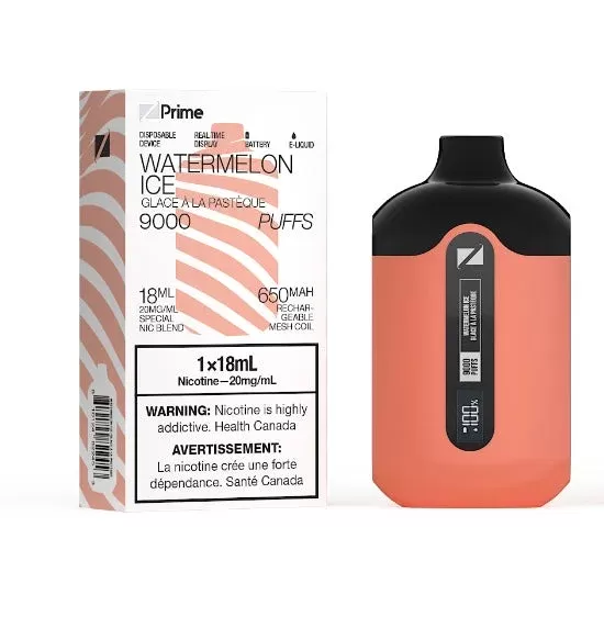 ZPrime Disposable Vape – 9000 Puffs – Watermelon Ice