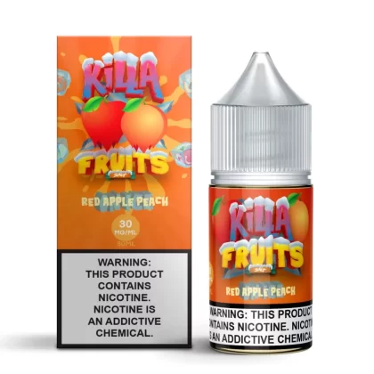Sale $10.20 – Red Apple Peach Ice by Killa Fruits Salts Series 30mL