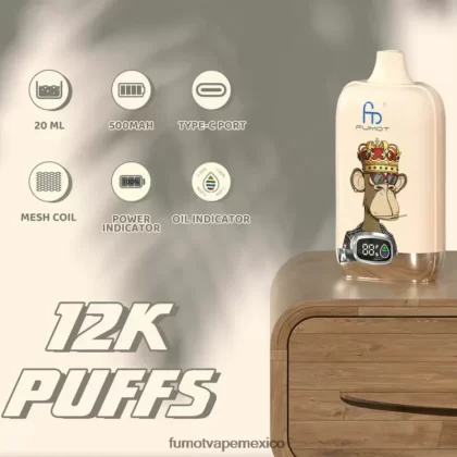 Fumot Digital Box 12000 vapeador desechable de 20 ml – (1 pieza) hielo exuberante H0XPTX136 Fumot Shop - Fumotvapemexico