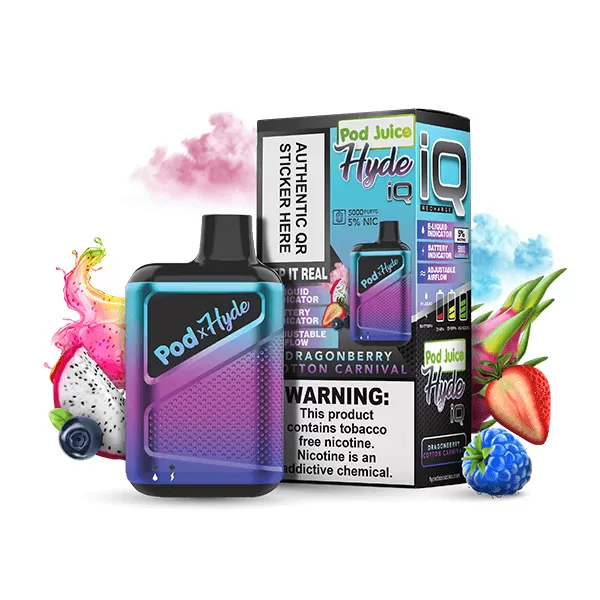 Pod Juice - Hyde IQ Disposable | 5000 Puffs | 8mL *** - Bomb Berry Popsicle Ice - Image 2