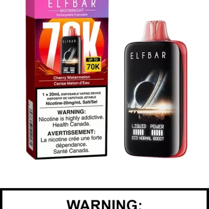Cherry Watermelon Elf Bar MoonNight 70K Disposable Vape