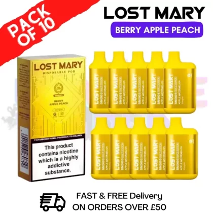 Berry Apple Peach – Lost Mary GOLD Box of 10