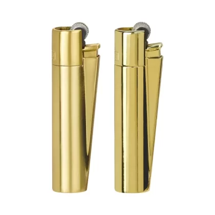 Clipper® Lighters | Metal Series – Gold | 12 Count - Vape Store