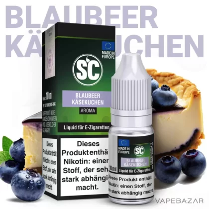 SC Liquid – Blaubeer Käsekuchen - Nikotinfrei, 18mg/ml
