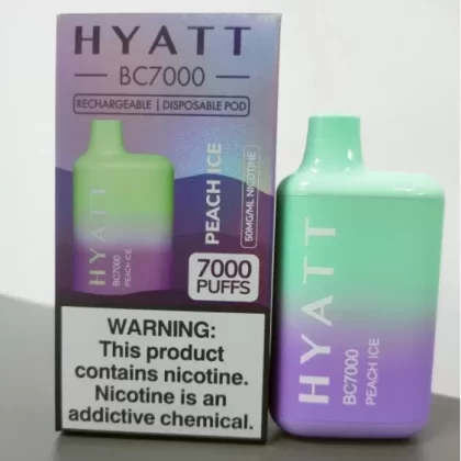 Original Hyatt BC7000 Rechargeable Disposable Vape Device Pen Stick 7000 Puffs 650mAh ( )