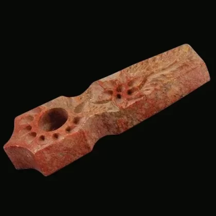 Marble Stone Pipe with Flower Design