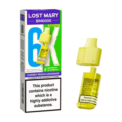 Cherry Peach Lemonade Lost Mary BM6000 Refill Pack - 20mg - Vape Product (82AD43)