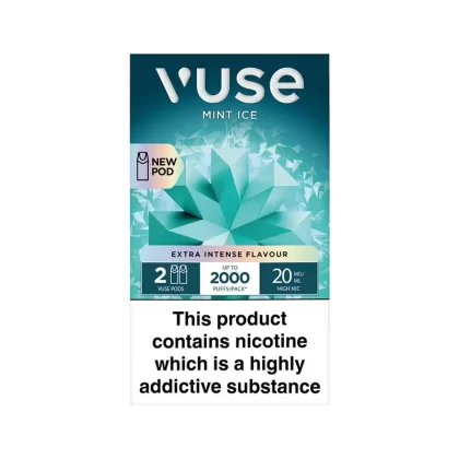 Vuse Extra Intense Mint Ice Pods (2 Pack) - Strength#20mg>10mg