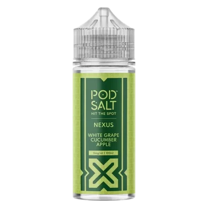 Pod Salt White Grape Cucumber Apple 100ml Vape Juice By Nexus - Nic Shots#0 Nic Shots>1 x 18mg Nic Shot>2 x 18mg Nic Shots