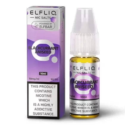 Blackcurrant Aniseed ELFLIQ Nic Salts e Liquid 10ml – TPD - Vapestorm Co