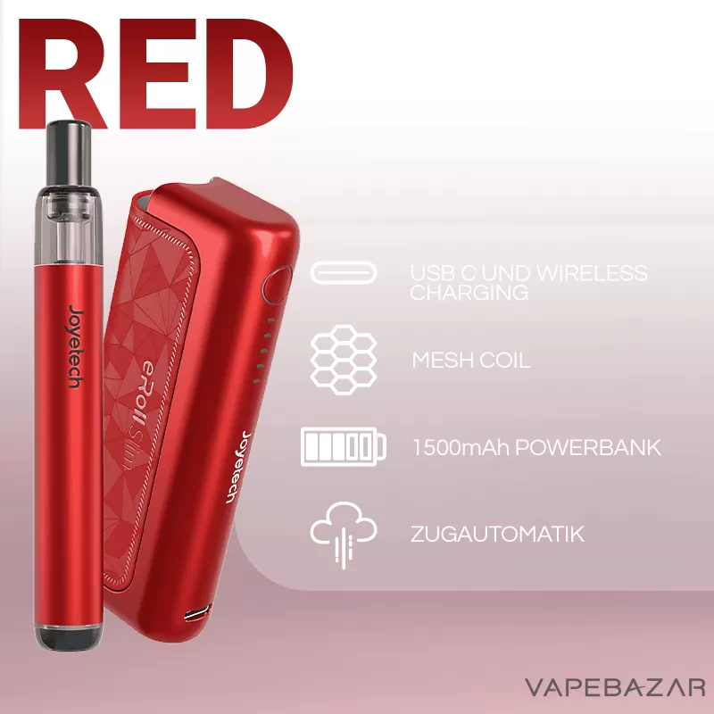 Joyetech eRoll Slim Full Kit – Red - Image 2