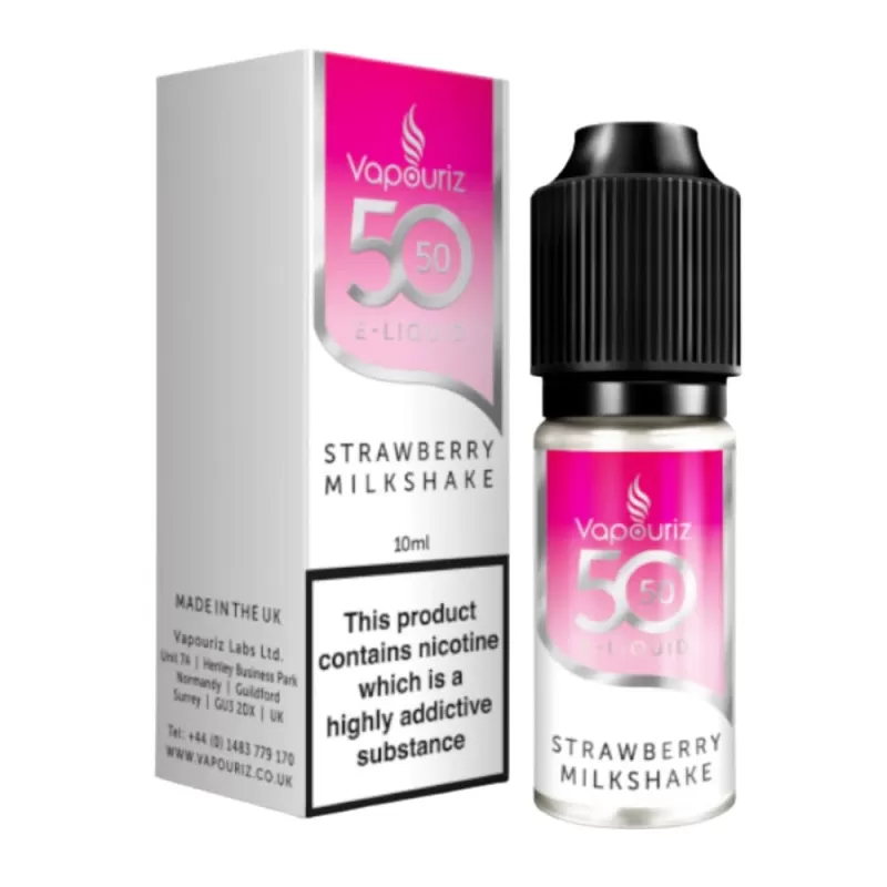 Strawberry Milkshake E-Liquid 50/50 Series by Vapouriz (10ml) - 18mg