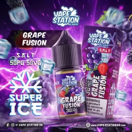 VAPE STATION GRAPE FUSION SUPER ICE SALT ELIQUID