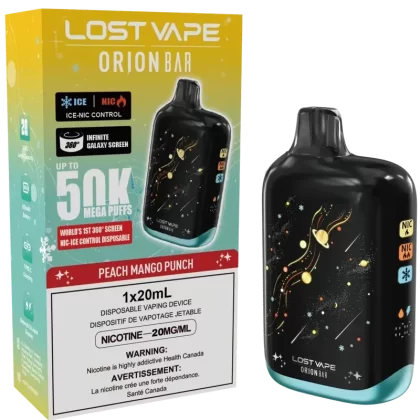 Lost Vape Orion Bar 50K Disposable Vape – Peach Mango Punch
