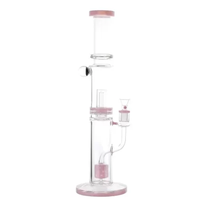 Pink Tower of Power Percolator Bong – 16in - Vape Store