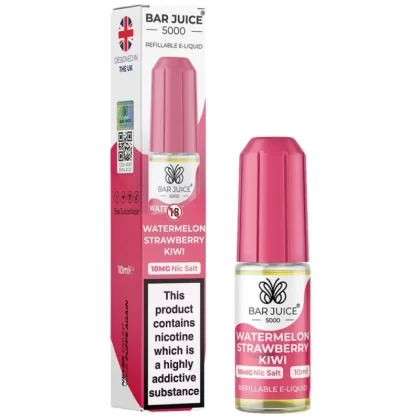 Watermelon Strawberry Kiwi Nic Salt E-Liquid by Bar Juice 5000 (10ml) - 15mg