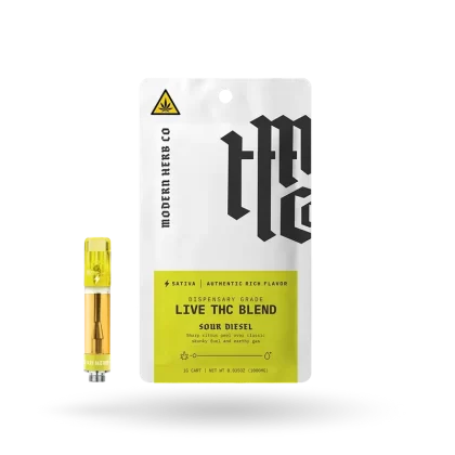 The Hemp Collect Live THC Vape Cartridge: Sour Diesel (Sativa) 1g