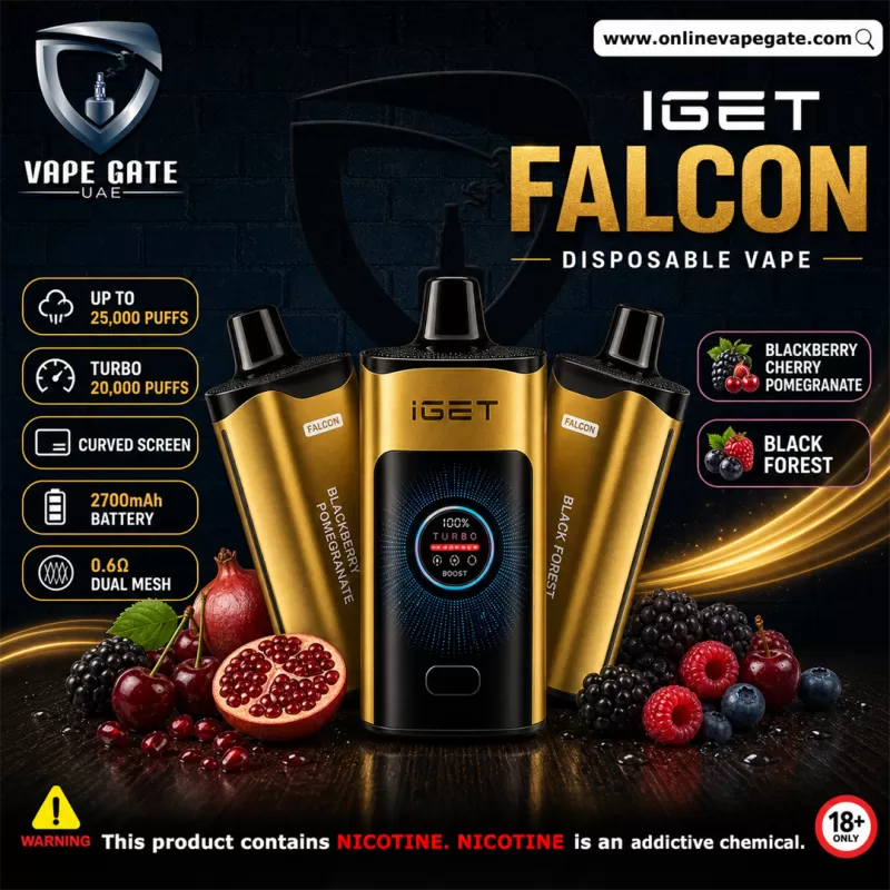 IGET Falcon Disposable Vape (25,000 Puffs) - Blackberry Cherry Pomegranate / 50mg