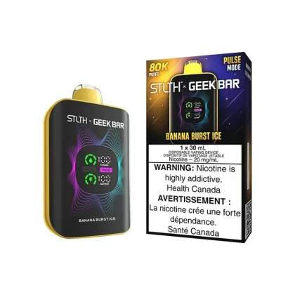 STLTH X GEEK BAR DISPOSABLE [80K PUFFS] - E-liquid flavor#BANANA BURST ICE>BLUE RAZZ>BLUEBERRY WATERMELON ICE>CHERRY BLAST ICE>GREEN APPLE ICE>ICE MINT>JUICY PEACH ICE>MANGO PEACH ICE>PURPLE