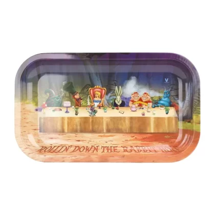 Alice Tea Party Metal Medium Rolling Tray – 11in