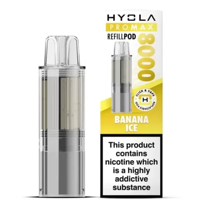 Hyola Pro Max 8000 Prefilled Pod Banana Ice - Vape Store