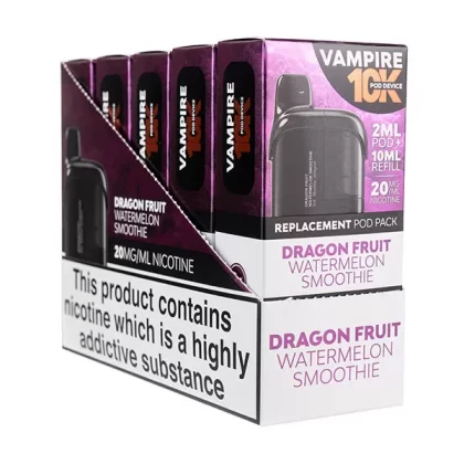 Vampire Vape 10K Prefilled Pod + Refill [Box of 5] - Strawberry Ice