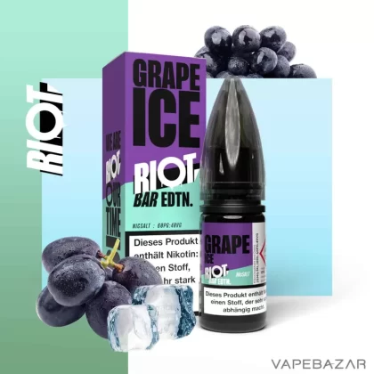 Riot Salt Bar Liquid – Grape Ice - Vapebazar